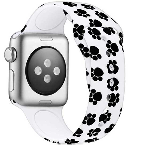 „Cat Paw Print“ ant minkštos silicio „Apple“ laikrodžių juostos