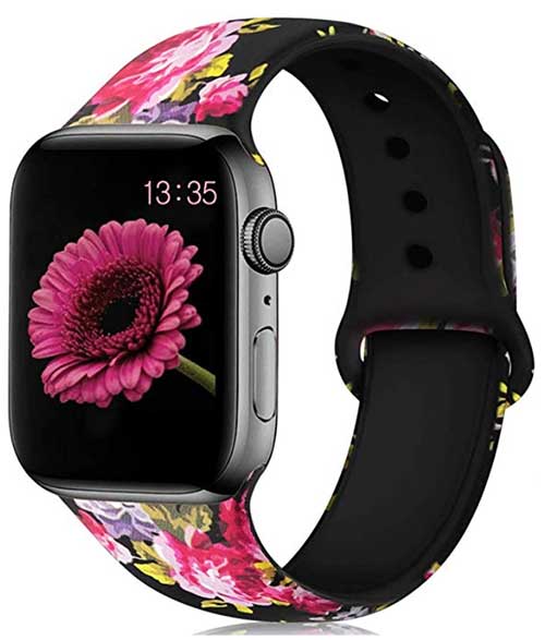Gėlių „Apple“ laikrodžio dirželis