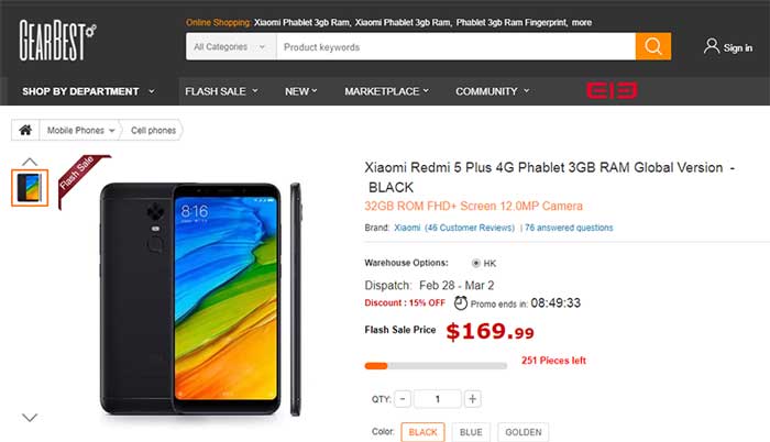 „Xiaomi Redmi 5 Plus“ ir „Redmi 4A“ yra parduodami ribotą laiką