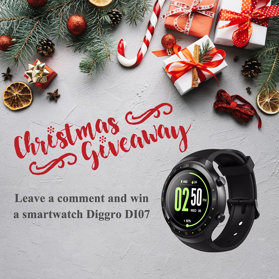 „Diggro Di07 Smartwatch Giveaway“ Kalėdoms!