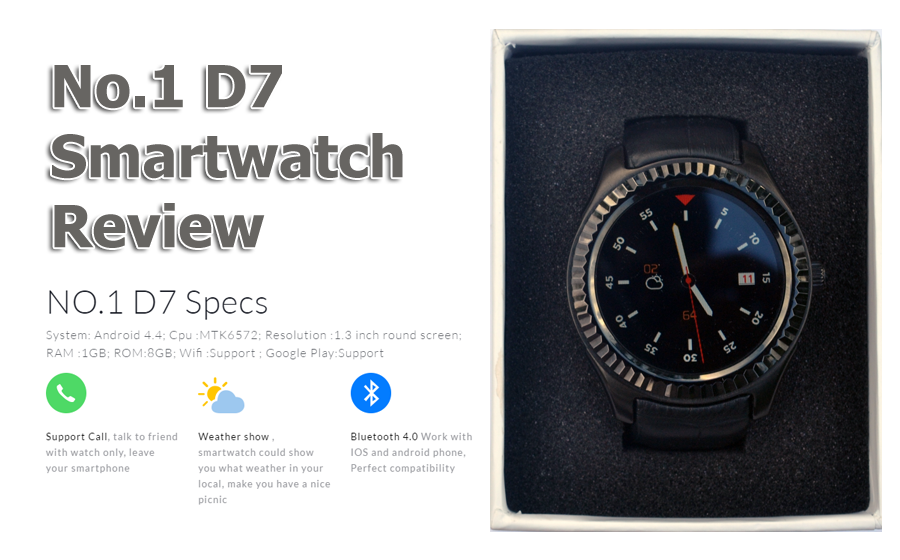 Nr. 1 „D7 Smartwatch“ apžvalga - „Androidy Smartwatch“ išvaizda