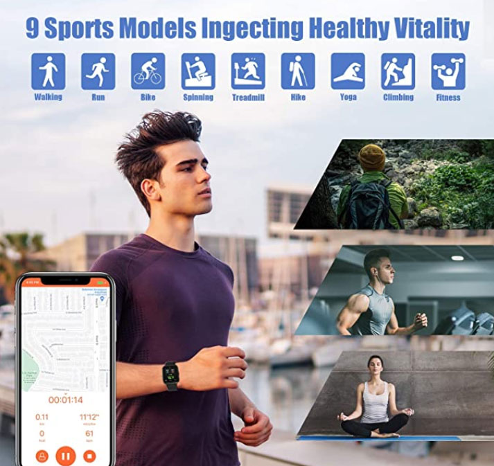 „Aikela-Smartwatch-sport“ funkcijos