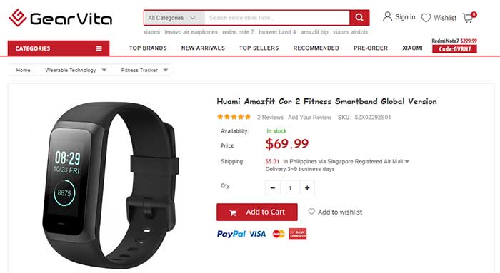 „Huami Amazfit Cor2 Fitness Smartband“ pasaulinė versija - kupono kodas