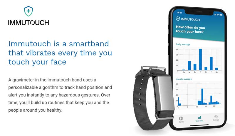 „Immutouch Smartband“ - nešiojamas kovai su „Corona“ virusu