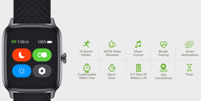 „LetsFit-Smartwatch-EW1“ modelis