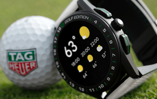 TAG HEUER Prijungtas golfo išmanusis laikrodis