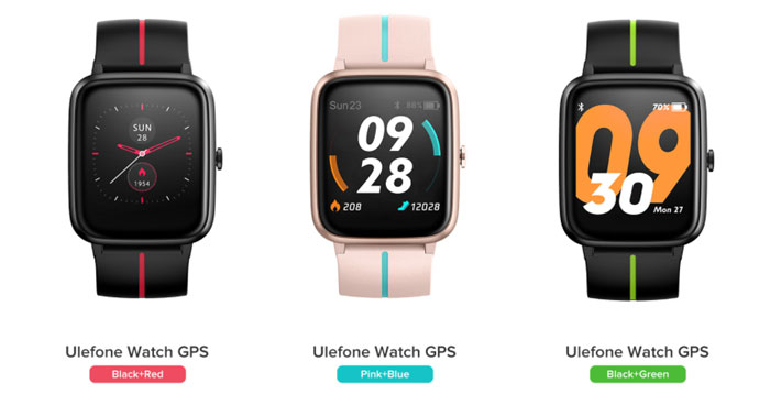 „Ulefone-Watch“ spalvos