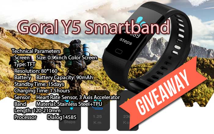 „Young Series Smartband -Goral Y5 International Giveaway“!