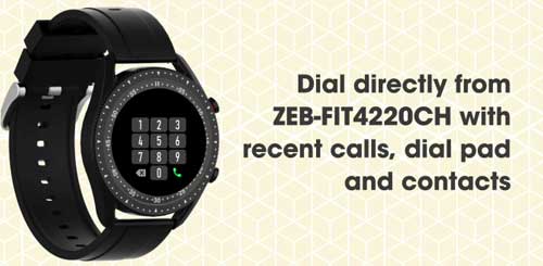 „Zebronics-Smartwatch-ZEB -–- Fit4220CH-Buetooth“ skambutis
