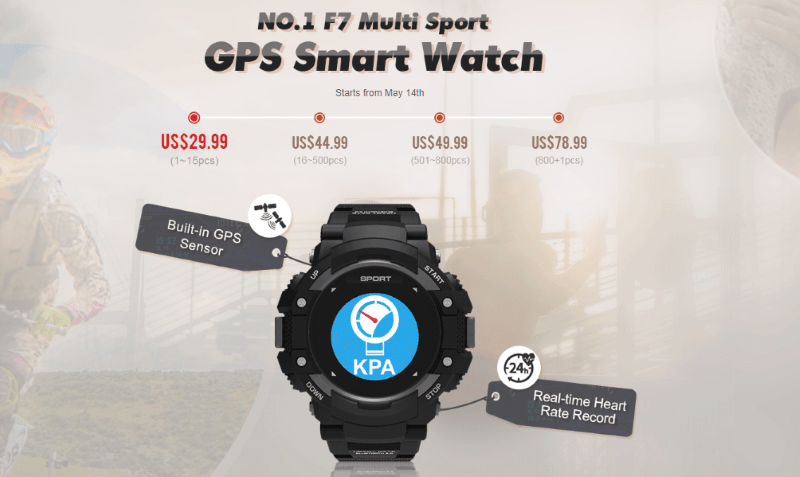 Nr. 1 „F7 Smartwatch Snap-Up“ kaina - tik 10,99 USD JAV doleriai