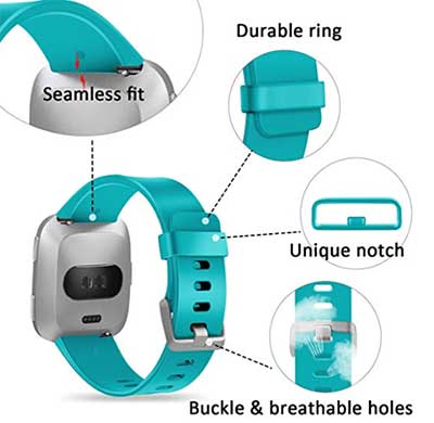 Geriausias „Fitbit Versa Lite“ išmaniojo laikrodžio dirželis
