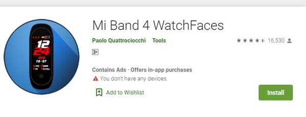 Paolo Quattrociocchi „Mi Band 4“ laikrodžių veidai