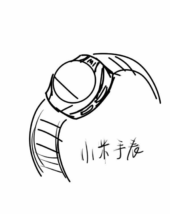 „Xiaomi-Smartwatch-Sketch“